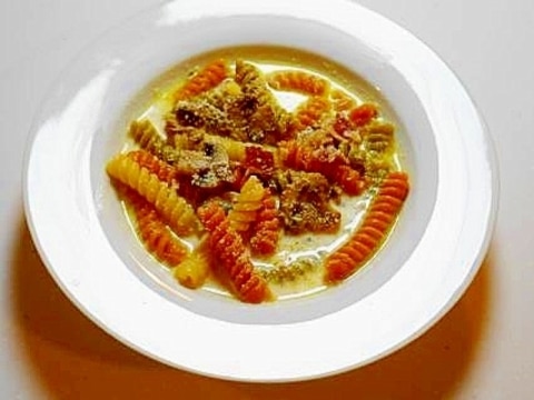 意外に簡単に本格的に!きのこミルクスープパスタ